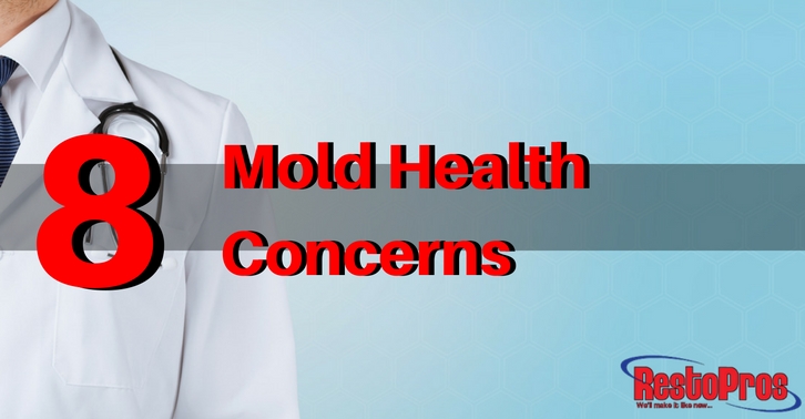 What are some symptoms of exposure to mold spores?